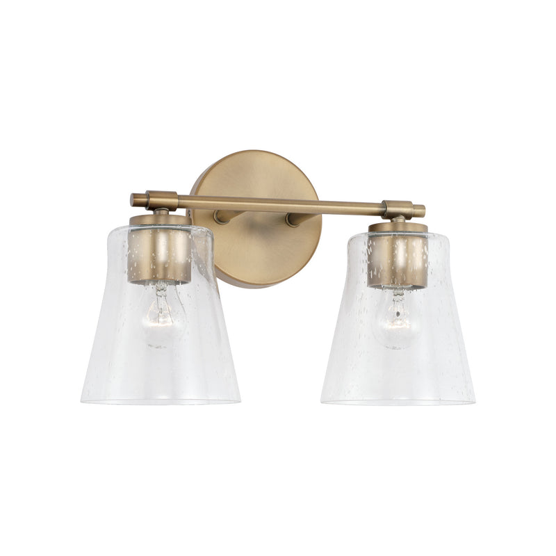 Capital Lighting 146921AD-533 Two Light Vanity, Aged Brass