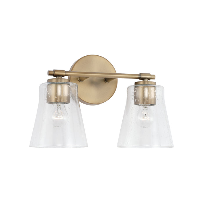 Capital Lighting 146921AD-533 Two Light Vanity, Aged Brass