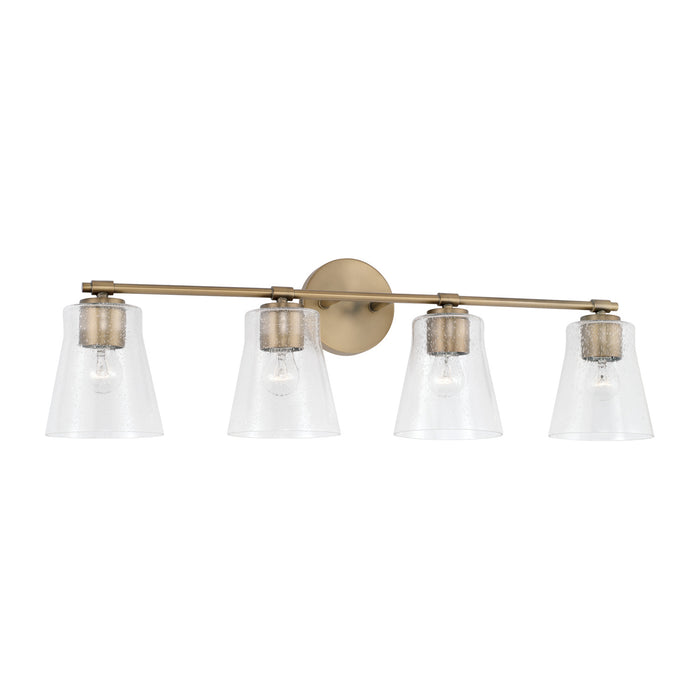 Capital Lighting 146941AD-533 Four Light Vanity, Aged Brass