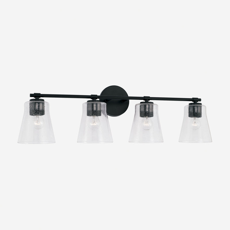 Capital Lighting 146941MB-533 Four Light Vanity, Matte Black