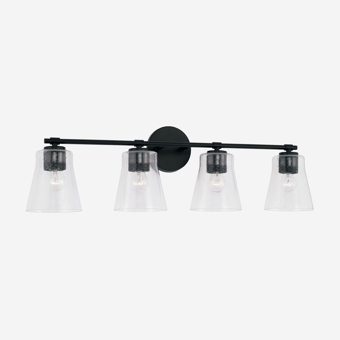 Capital Lighting 146941MB-533 Four Light Vanity, Matte Black