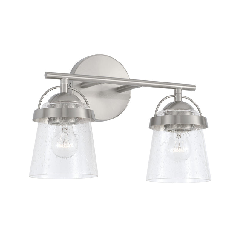 Capital Lighting 147021BN-534 Two Light Vanity, Brushed Nickel