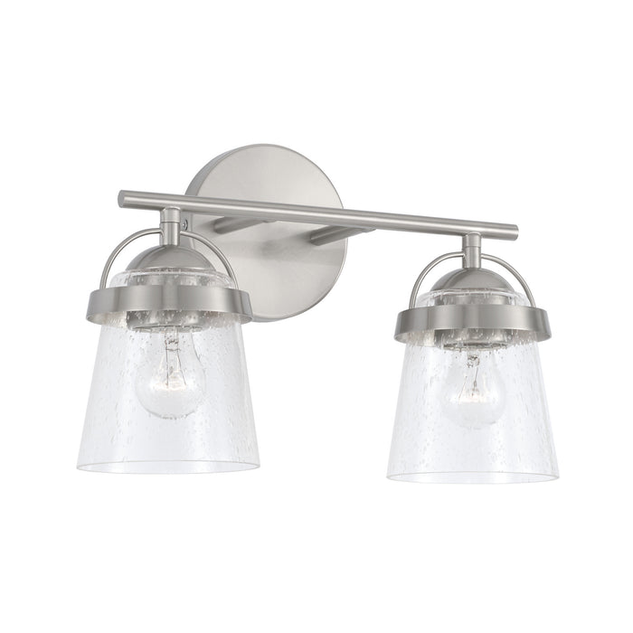 Capital Lighting 147021BN-534 Two Light Vanity, Brushed Nickel