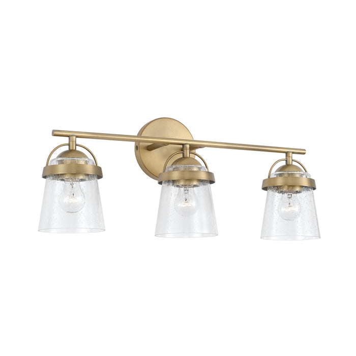 Capital Lighting 147031AD-534 Three Light Vanity, Aged Brass