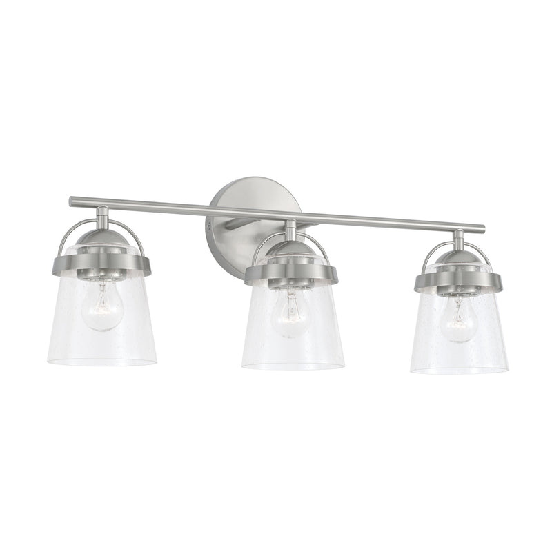 Capital Lighting 147031BN-534 Three Light Vanity, Brushed Nickel