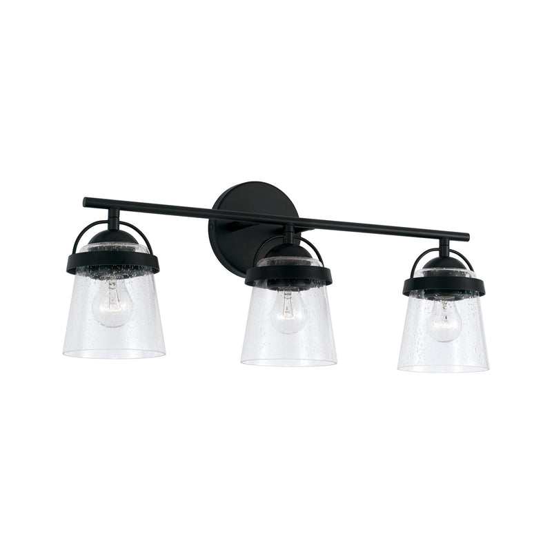 Capital Lighting 147031MB-534 Three Light Vanity, Matte Black
