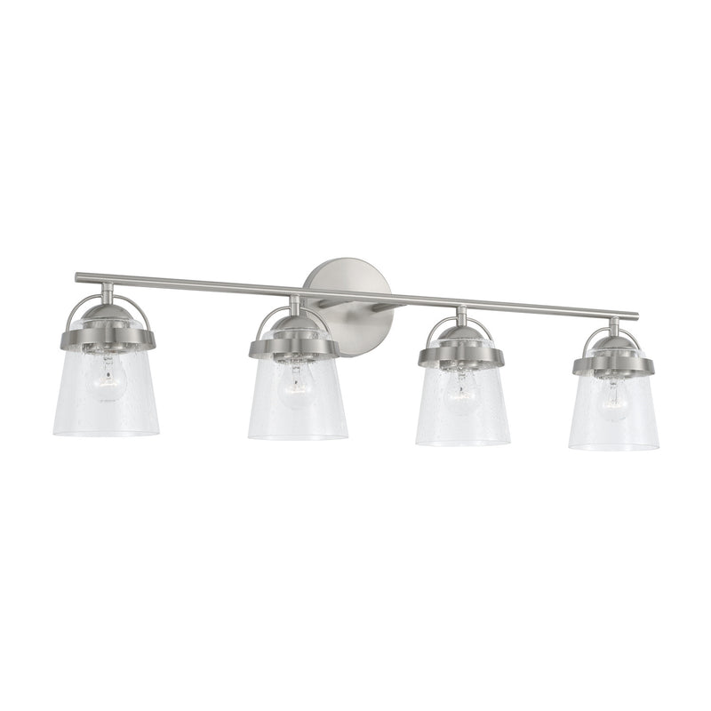 Capital Lighting 147041BN-534 Four Light Vanity, Brushed Nickel