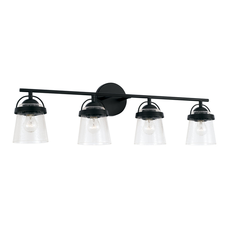 Capital Lighting 147041MB-534 Four Light Vanity, Matte Black