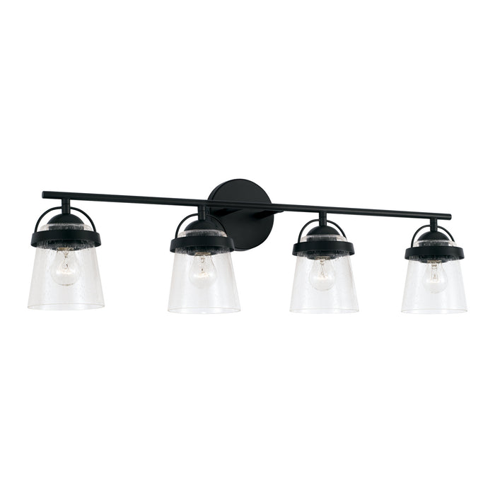 Capital Lighting 147041MB-534 Four Light Vanity, Matte Black