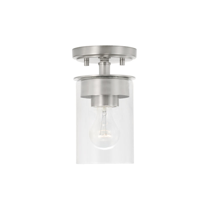 Capital Lighting 246811BN-532 One Light Semi Flush Mount, Brushed Nickel