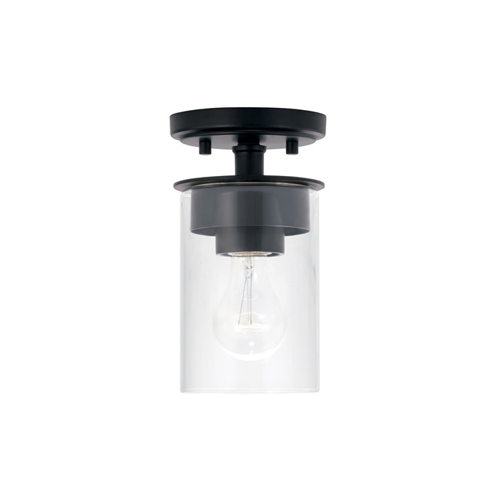Capital Lighting 246811MB-532 One Light Semi Flush Mount, Matte Black