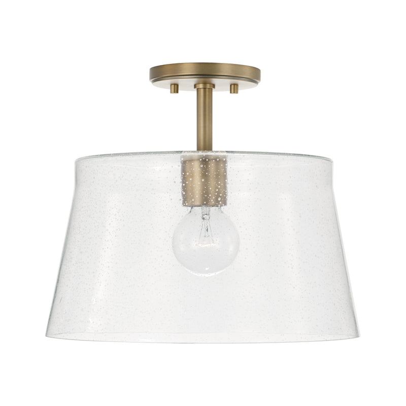 Capital Lighting 246911AD One Light Pendant, Aged Brass