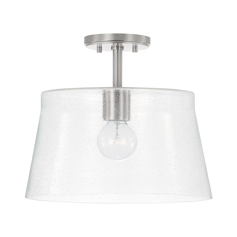 Capital Lighting 246911BN One Light Pendant, Brushed Nickel