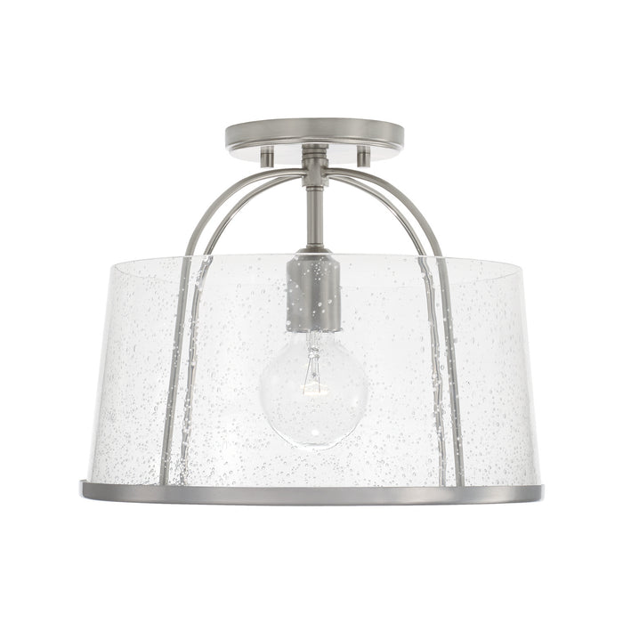 Capital Lighting 247011BN One Light Semi Flush Mount, Brushed Nickel