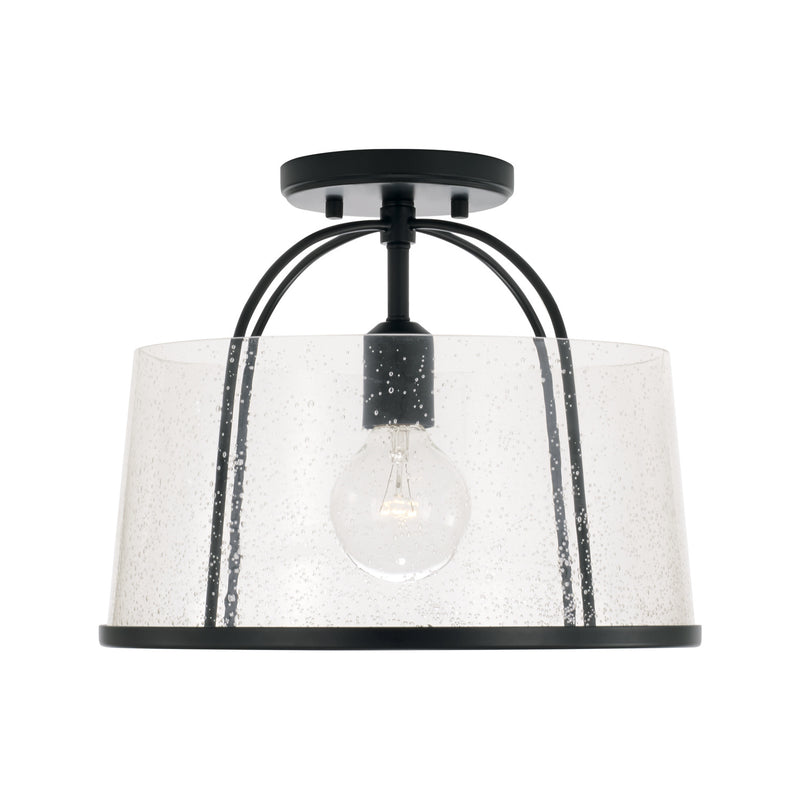 Capital Lighting 247011MB One Light Semi Flush Mount, Matte Black