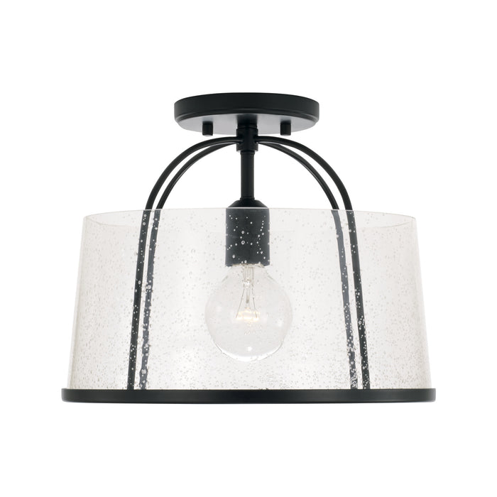 Capital Lighting 247011MB One Light Semi Flush Mount, Matte Black
