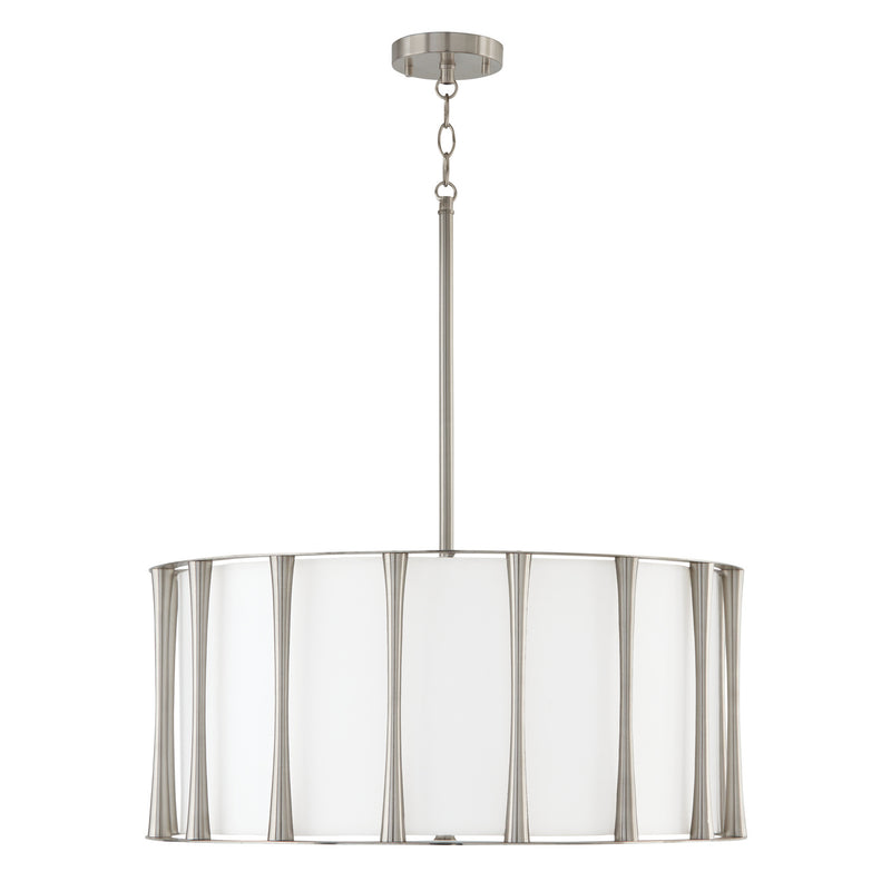 Capital Lighting 344641BN Four Light Pendant, Brushed Nickel