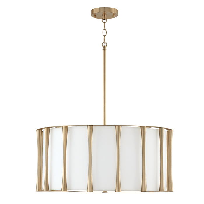 Capital Lighting 344641MA Four Light Pendant, Matte Brass