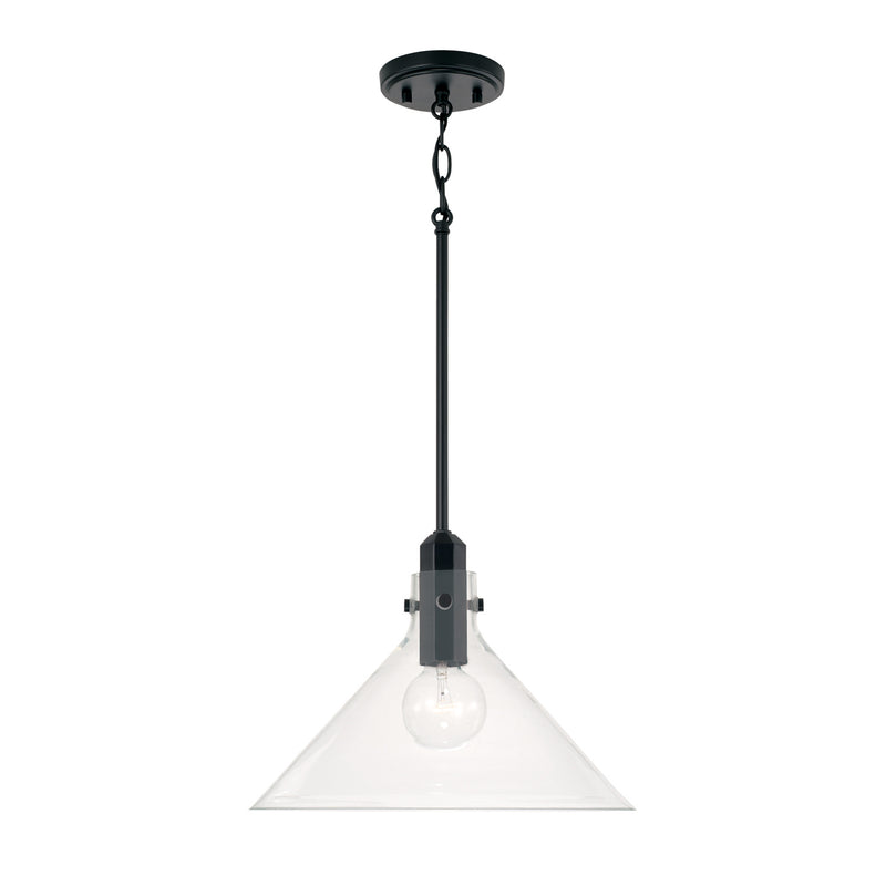 Capital Lighting 345811MB One Light Pendant, Matte Black