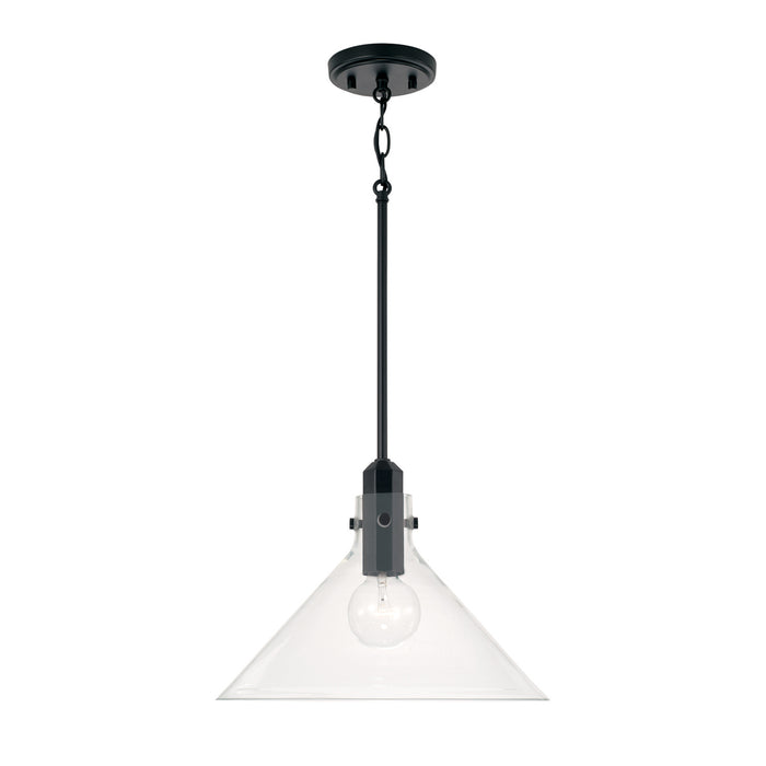 Capital Lighting 345811MB One Light Pendant, Matte Black