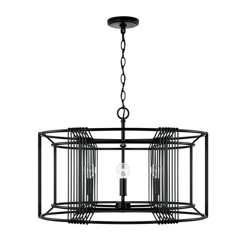 Capital Lighting 346041MB Four Light Pendant, Matte Black