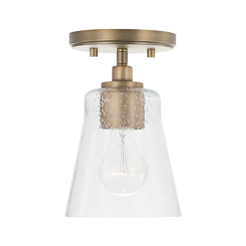 Capital Lighting 346911AD-533 One Light Pendant, Aged Brass