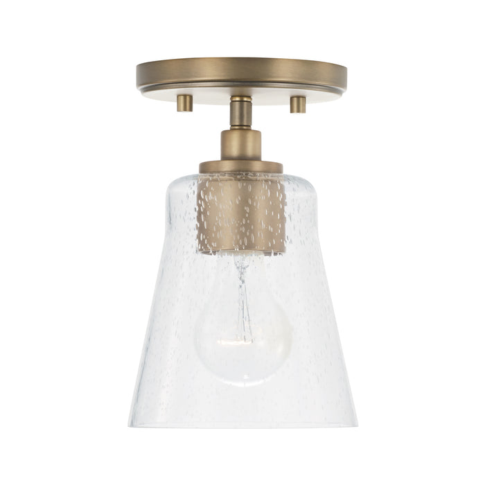 Capital Lighting 346911AD-533 One Light Pendant, Aged Brass