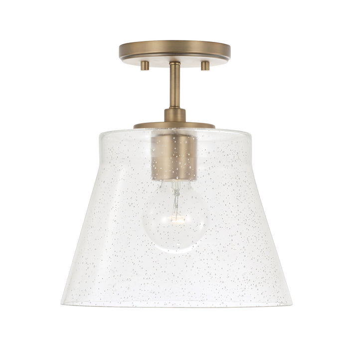 Capital Lighting 346912AD One Light Pendant, Aged Brass