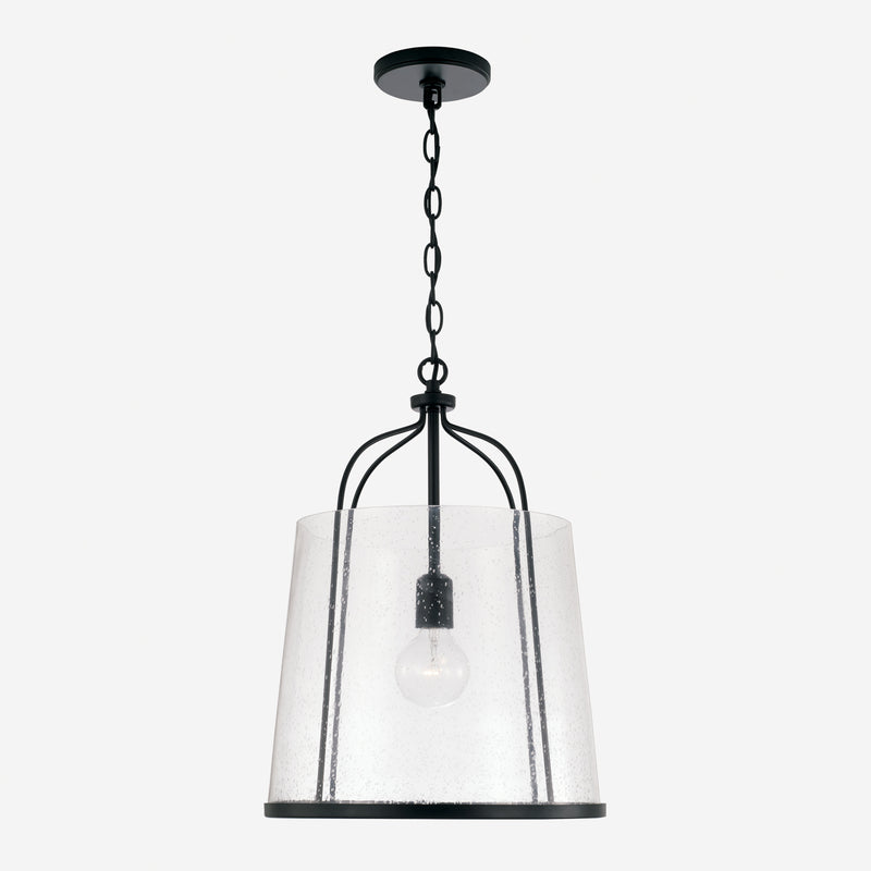 Capital Lighting 347011MB One Light Pendant, Matte Black