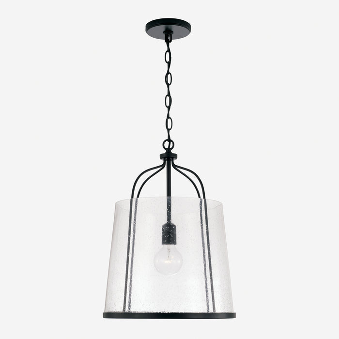 Capital Lighting 347011MB One Light Pendant, Matte Black