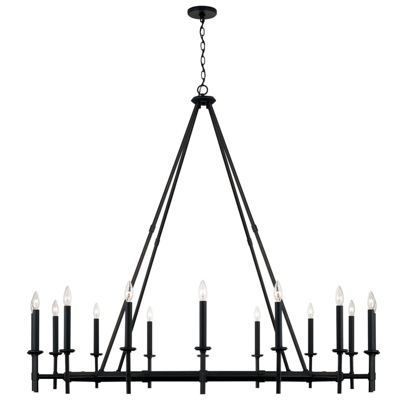 Capital Lighting 445202IH 16 Light Chandelier, Brushed Black Iron