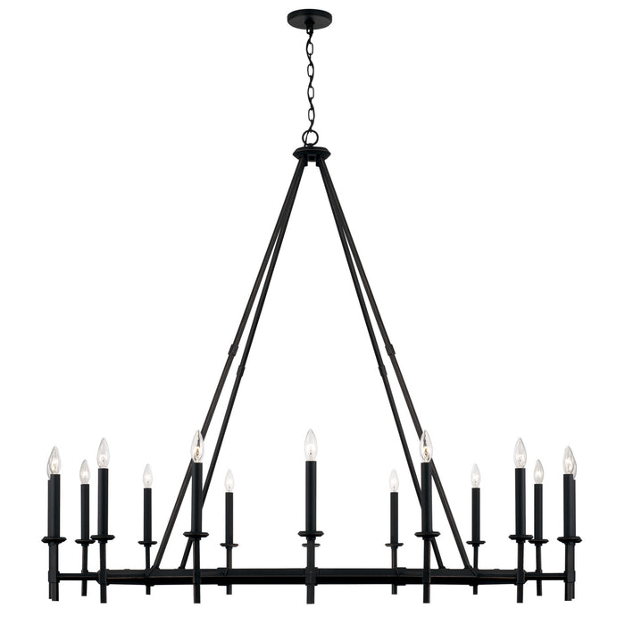 Capital Lighting 445202IH 16 Light Chandelier, Brushed Black Iron