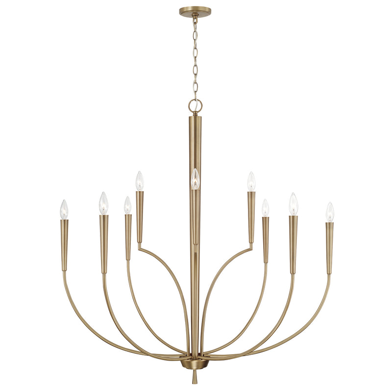 Capital Lighting 445901AD Ten Light Chandelier, Aged Brass