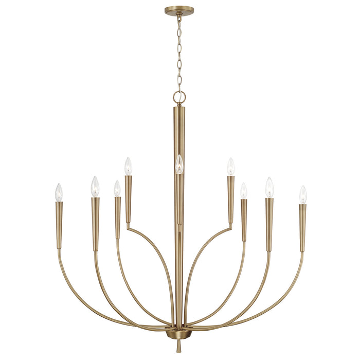 Capital Lighting 445901AD Ten Light Chandelier, Aged Brass