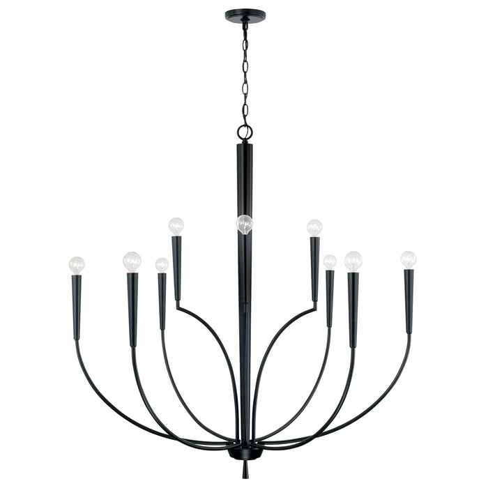 Capital Lighting 445901MB Ten Light Chandelier, Matte Black