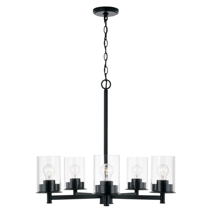 Capital Lighting 446851MB-532 Five Light Chandelier, Matte Black