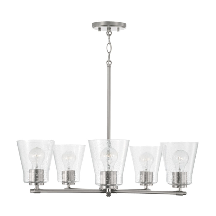 Capital Lighting 446951BN-533 Five Light Chandelier, Brushed Nickel