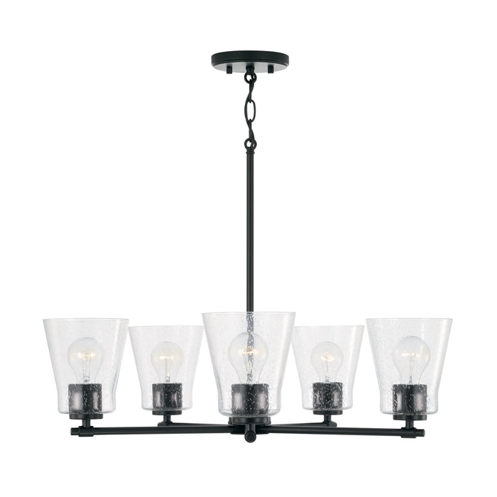 Capital Lighting 446951MB-533 Five Light Chandelier, Matte Black
