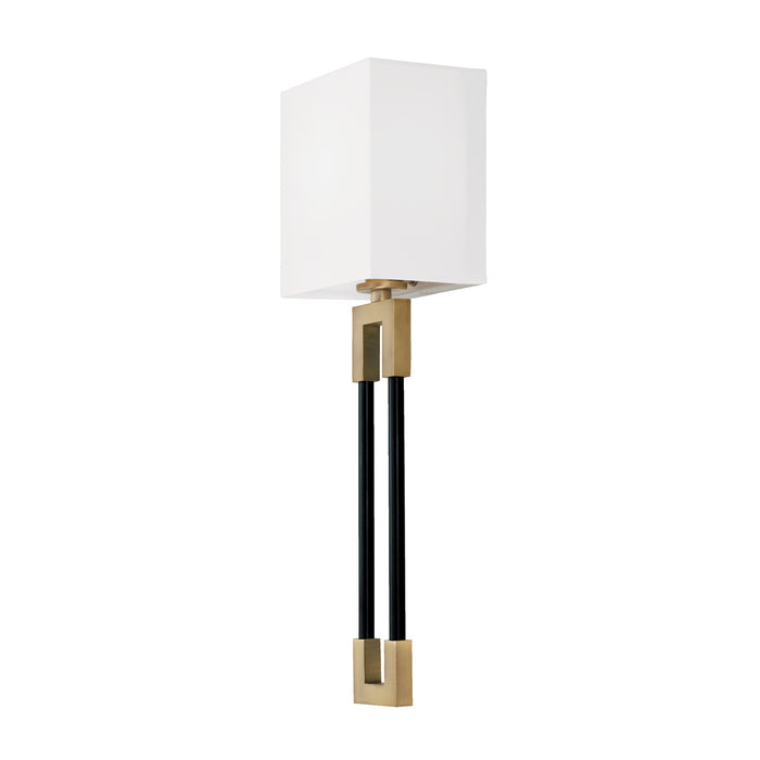 Capital Lighting 644711AB One Light Wall Sconce, Aged Brass and Black