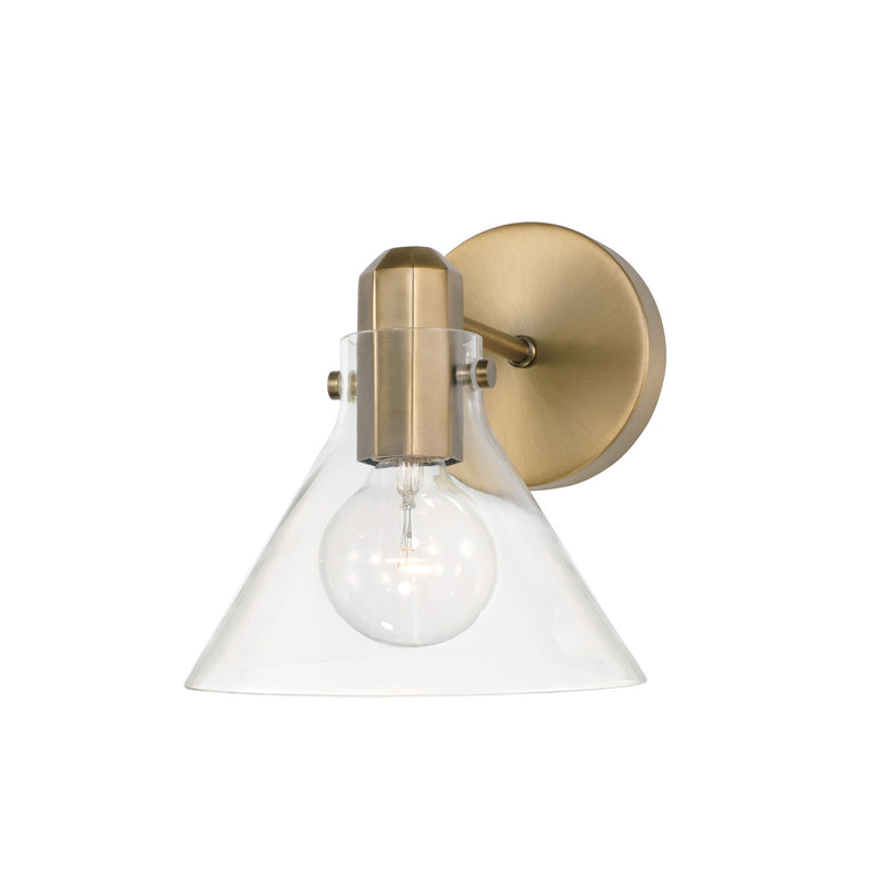 Capital Lighting 645811AD-528 One Light Wall Sconce, Aged Brass