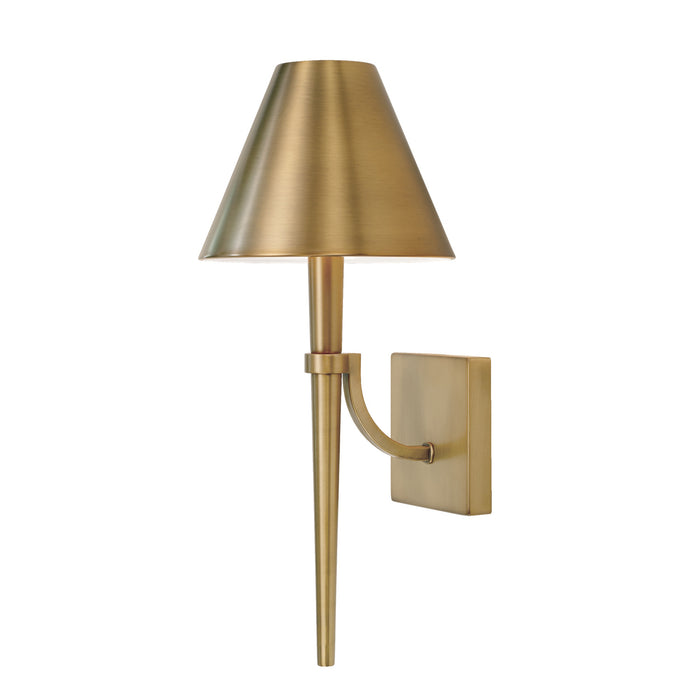 Capital Lighting 645911AD One Light Wall Sconce, Aged Brass