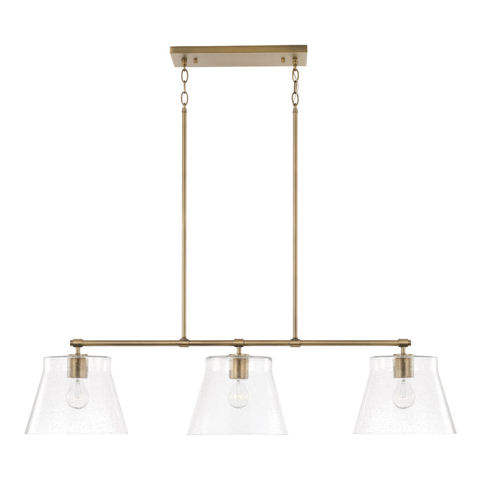 Capital Lighting 846931AD Three Light Island Pendant, Aged Brass