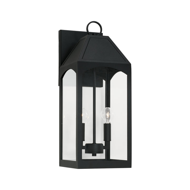 Capital Lighting 946321BK Two Light Outdoor Wall Lantern, Black