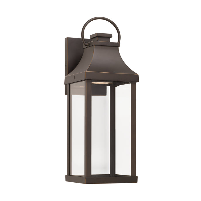 Capital Lighting 946411OZ-GL One Light Outdoor Wall Lantern, Oiled Bronze