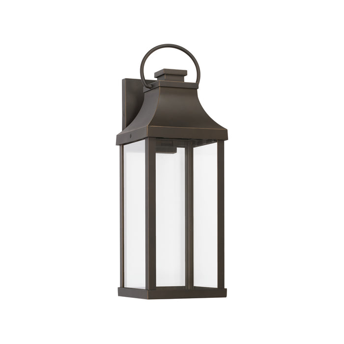 Capital Lighting 946421OZ-GL One Light Outdoor Wall Lantern, Oiled Bronze