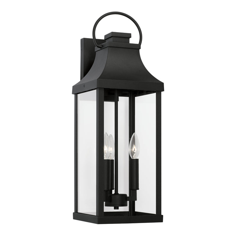 Capital Lighting 946431BK Three Light Outdoor Wall Lantern, Black