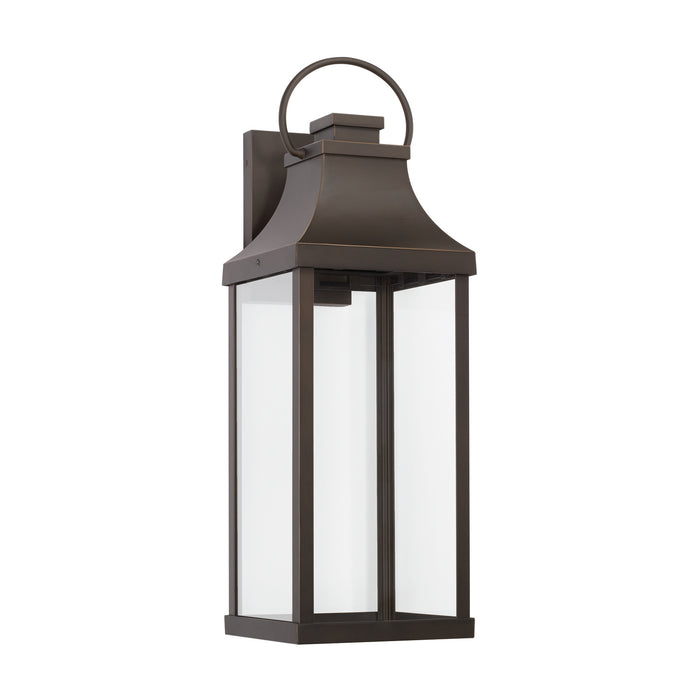 Capital Lighting 946431OZ-GL One Light Outdoor Wall Lantern, Oiled Bronze