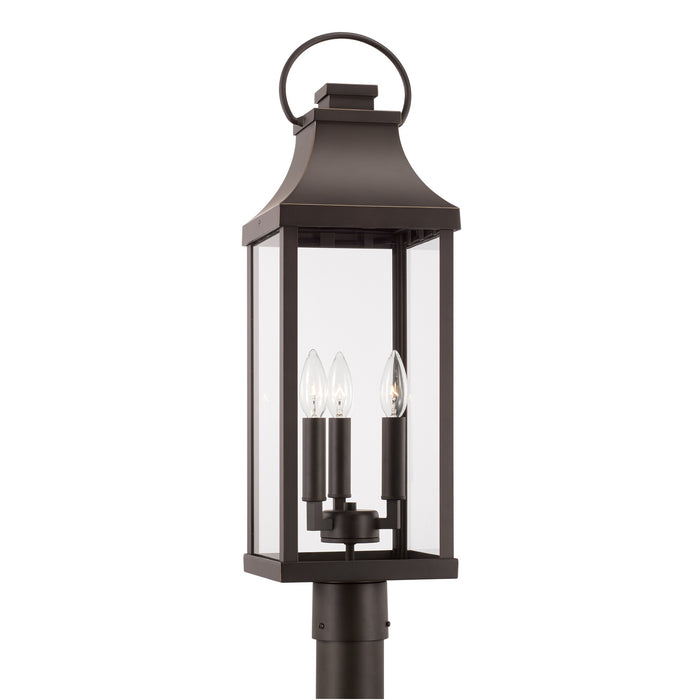 Capital Lighting 946432OZ Three Light Outdoor Post Lantern, Oiled Bronze