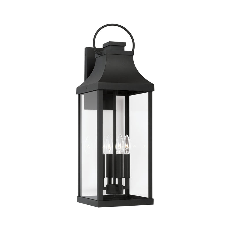 Capital Lighting 946441BK Four Light Outdoor Wall Lantern, Black