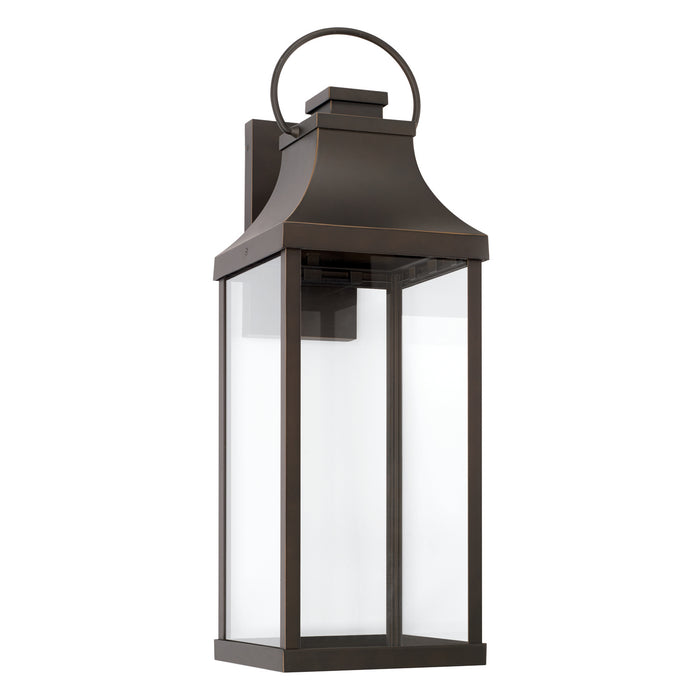 Capital Lighting 946441OZ-GL One Light Outdoor Wall Lantern, Oiled Bronze